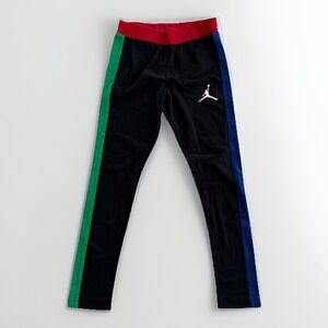 Youth Jordan Leggings Jumpman Colorblock Black Green Red Blue Girls L 12-13